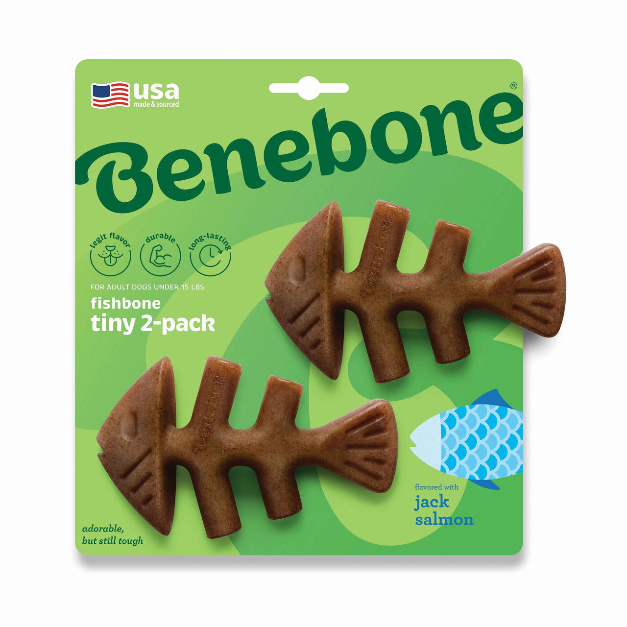 BENEBONE Igracka za pse 2-Pack Fishbone, aroma lososa