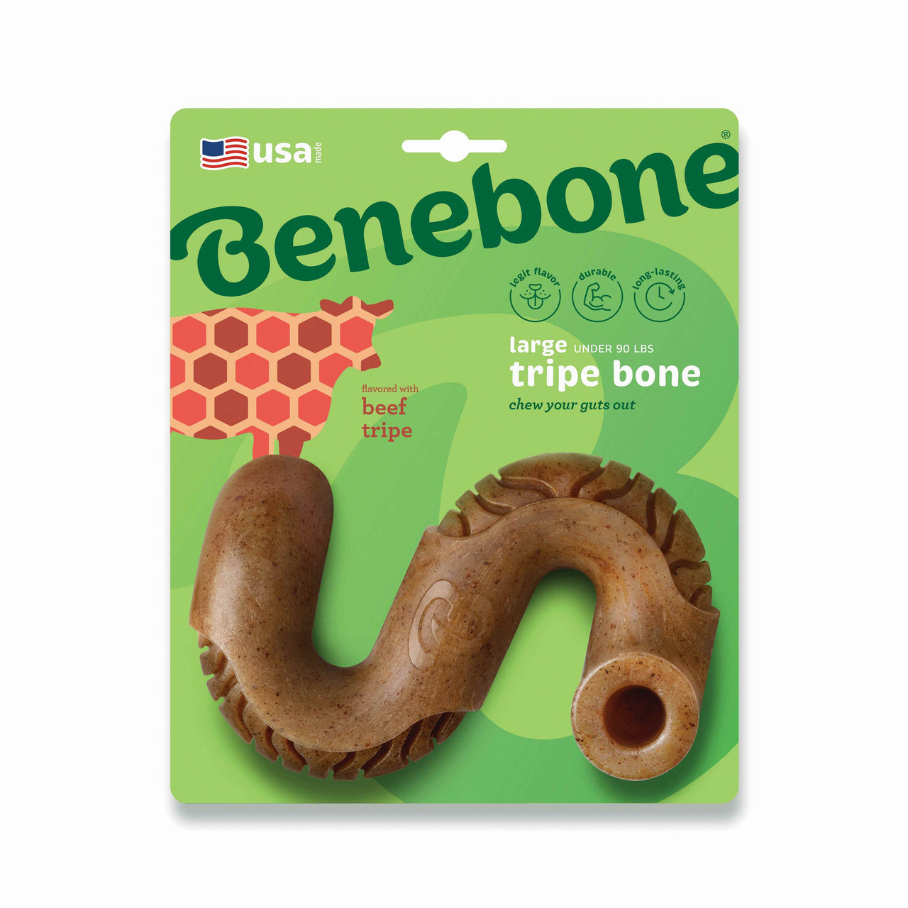 BENEBONE Igracka za pse, aroma jetre Bone L, 9,4x15,5cm