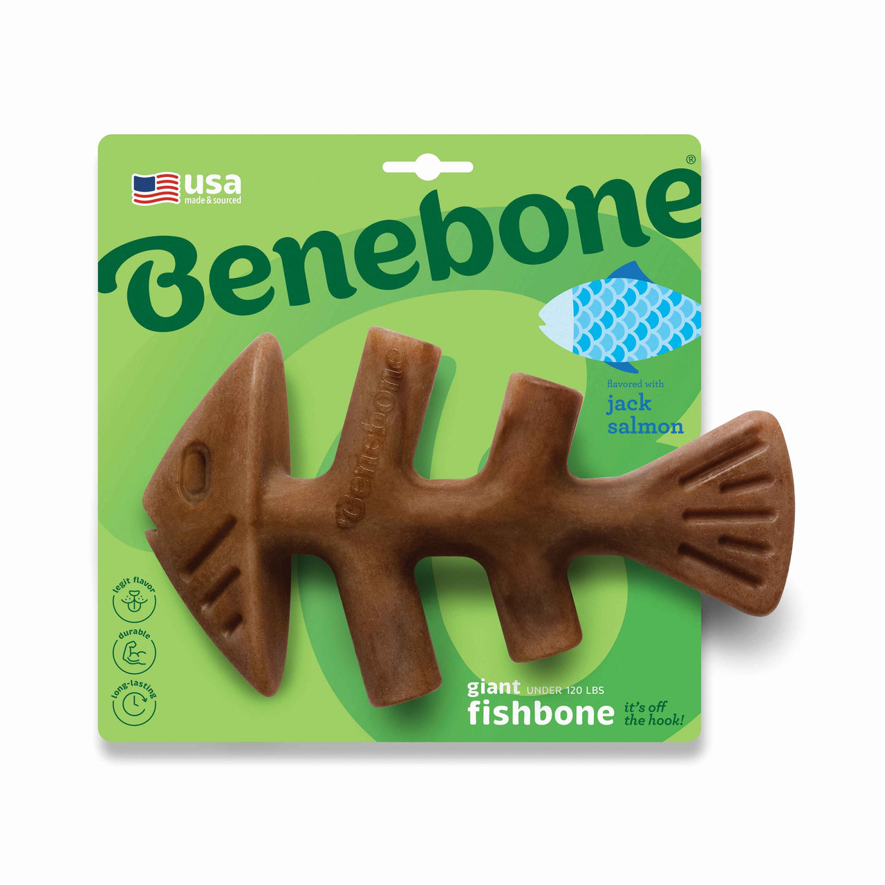 BENEBONE Igracka za pse Fishbone, aroma ribe, XL, 12,7x22,8cm