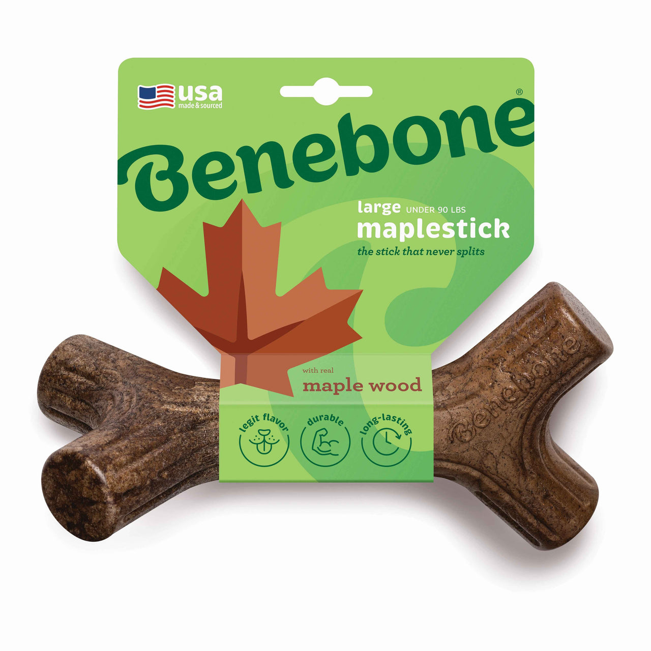 BENEBONE Igracka za pse Maplestick, aroma javora L, 10x18,5cm