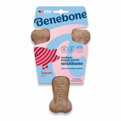 BENEBONE Igracka za pse PUPPY Wishbone, aroma slanine M
