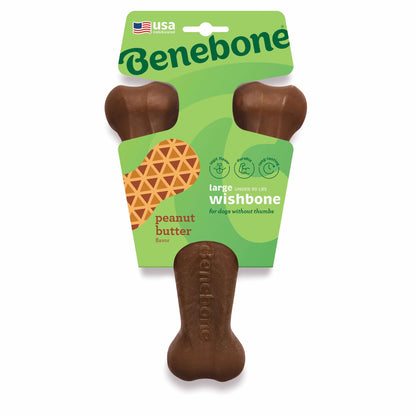 BENEBONE Igracka za pse Wishbone, aroma kikirikija L, 14,7x20,3cm