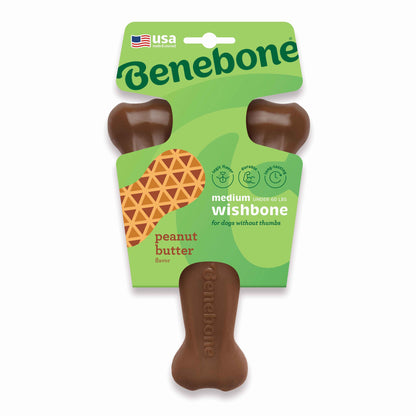 BENEBONE Igracka za pse Wishbone, aroma kikirikija M, 12,7x17,3cm