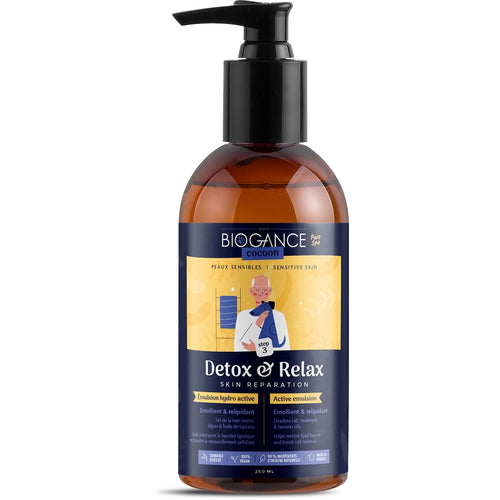 BIOGANCE OUTLET Cocoon Skin Detox & relax emulzija, preparation active, 250ml