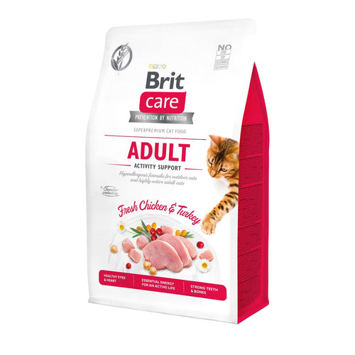 BRIT CARE Cat Adult Activity Support, bez zitarica, 7 kg