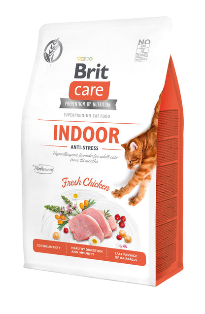 BRIT CARE Cat Indoor Anti-stress, bez zitarica