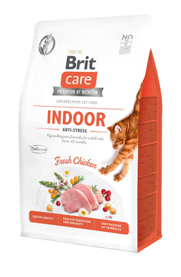 BRIT CARE Cat Indoor Anti-stress, bez zitarica, 0,4 kg