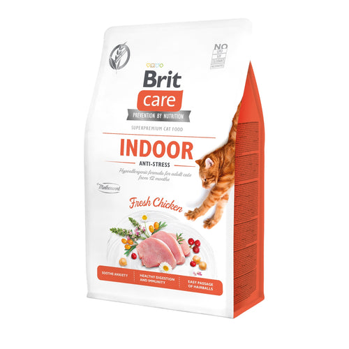 BRIT CARE Cat Indoor Anti-stress, bez zitarica, 7 kg