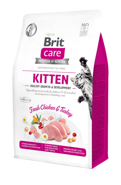 BRIT CARE Cat KITTEN Healthy Growth&Development, bez zitarica
