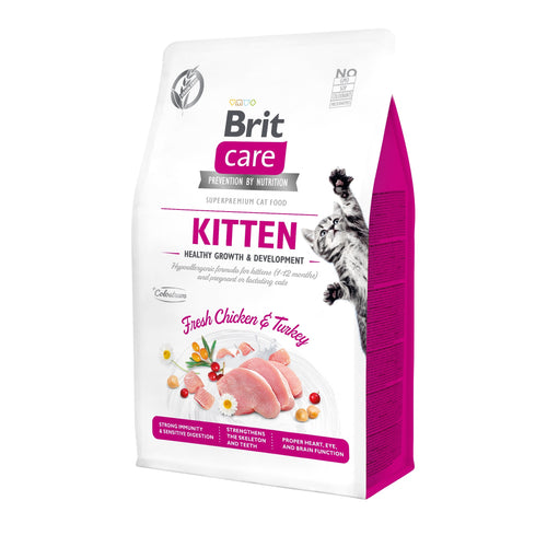 BRIT CARE Cat KITTEN Healthy Growth&Development, bez zitarica, 7 kg