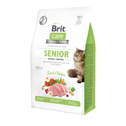 BRIT CARE Cat Senior Weight Control, bez zitarica, 7 kg