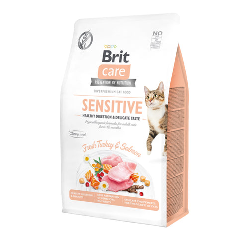 BRIT CARE Cat Sensitive Healthy Digestion&Delicate Taste, bez zitarica