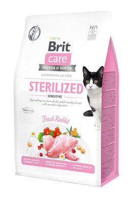 BRIT CARE Cat Sterilized Sensitive, bez zitarica, 2 kg