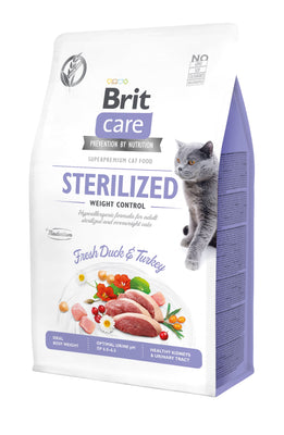 BRIT CARE Cat Sterilized Weight Control, bez zitarica
