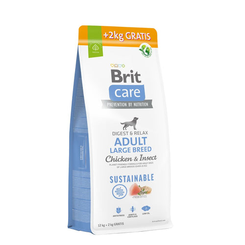 BRIT CARE Digestion & Relax Sustainable Large breed, piletina s insektima