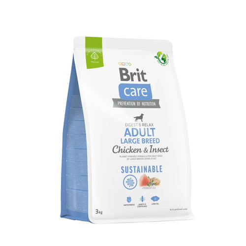 BRIT CARE Digestion & Relax Sustainable Large breed, piletina s insektima, 3kg
