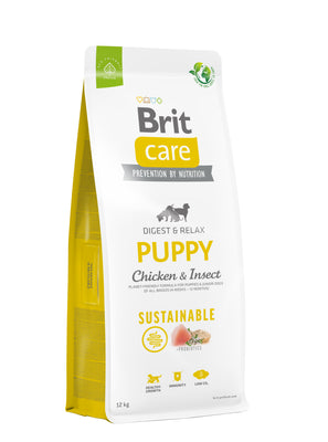 BRIT CARE Digestion & Relax Sustainable PUPPY, piletina s insektima, 12kg