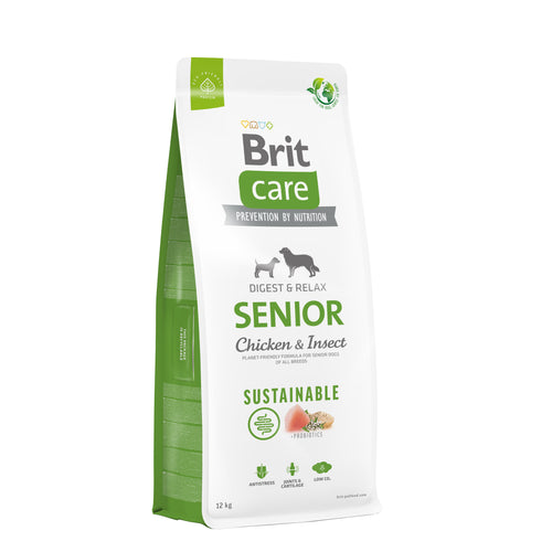 BRIT CARE Digestion & Relax Sustainable SENIOR, piletina s insektima, 12kg