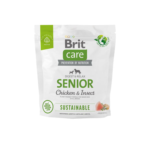 BRIT CARE Digestion & Relax Sustainable SENIOR, piletina s insektima, 1kg