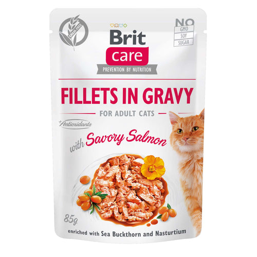 BRIT CARE Fileti lososa u umaku, za macke, 85g