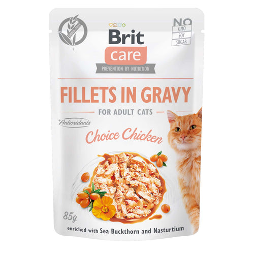 BRIT CARE Fileti piletine u umaku, za macke, 85g