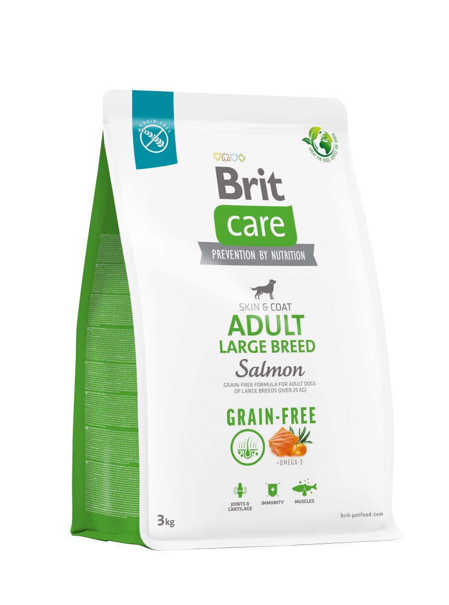 BRIT CARE Grain-free Skin&Coat Large Breed, losos i krumpir, bez zitarica