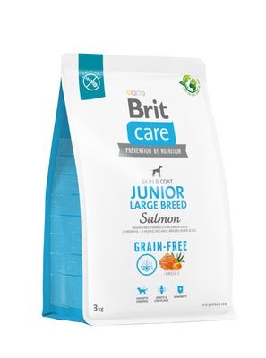 BRIT CARE Grain-free Skin&Coat Large Breed JUNIOR, losos i krumpir, 3kg