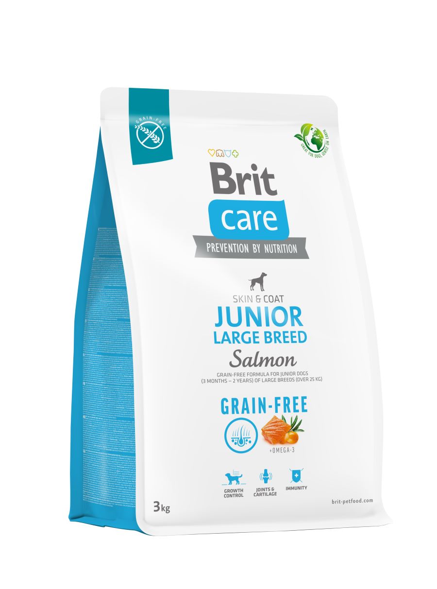 BRIT CARE Grain-free Skin&Coat Large Breed JUNIOR, losos i krumpir, bez zitarica
