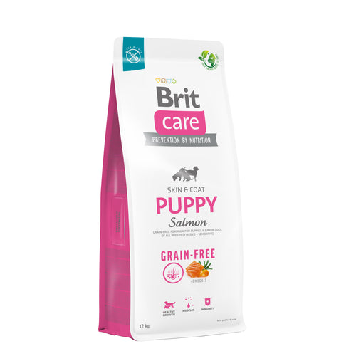 BRIT CARE Grain-free Skin&Coat PUPPY, losos i krumpir, 12kg