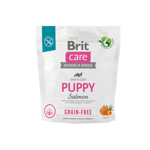 BRIT CARE Grain-free Skin&Coat PUPPY, losos i krumpir, 1kg