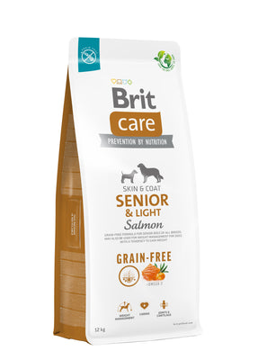 BRIT CARE Grain-free Skin&Coat SENIOR & Light, losos i krumpir, 12kg