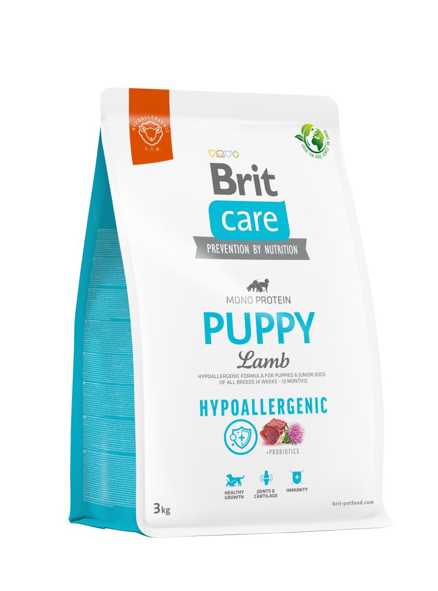 BRIT CARE Hypoallergenic Monoprotein PUPPY, janjetina i riza