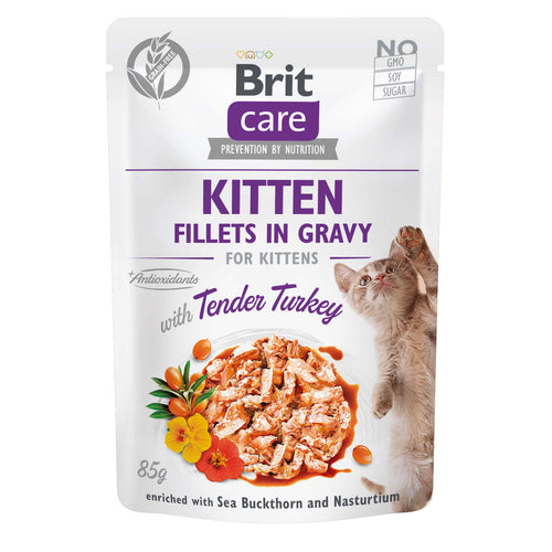 BRIT CARE KITTEN, fileti puretine u umaku, 85g