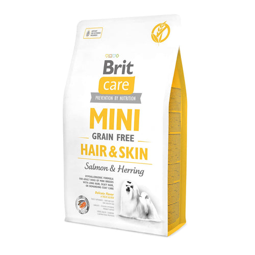 BRIT CARE MINI Hair&Skin Losos i Haringa, bez zitarica