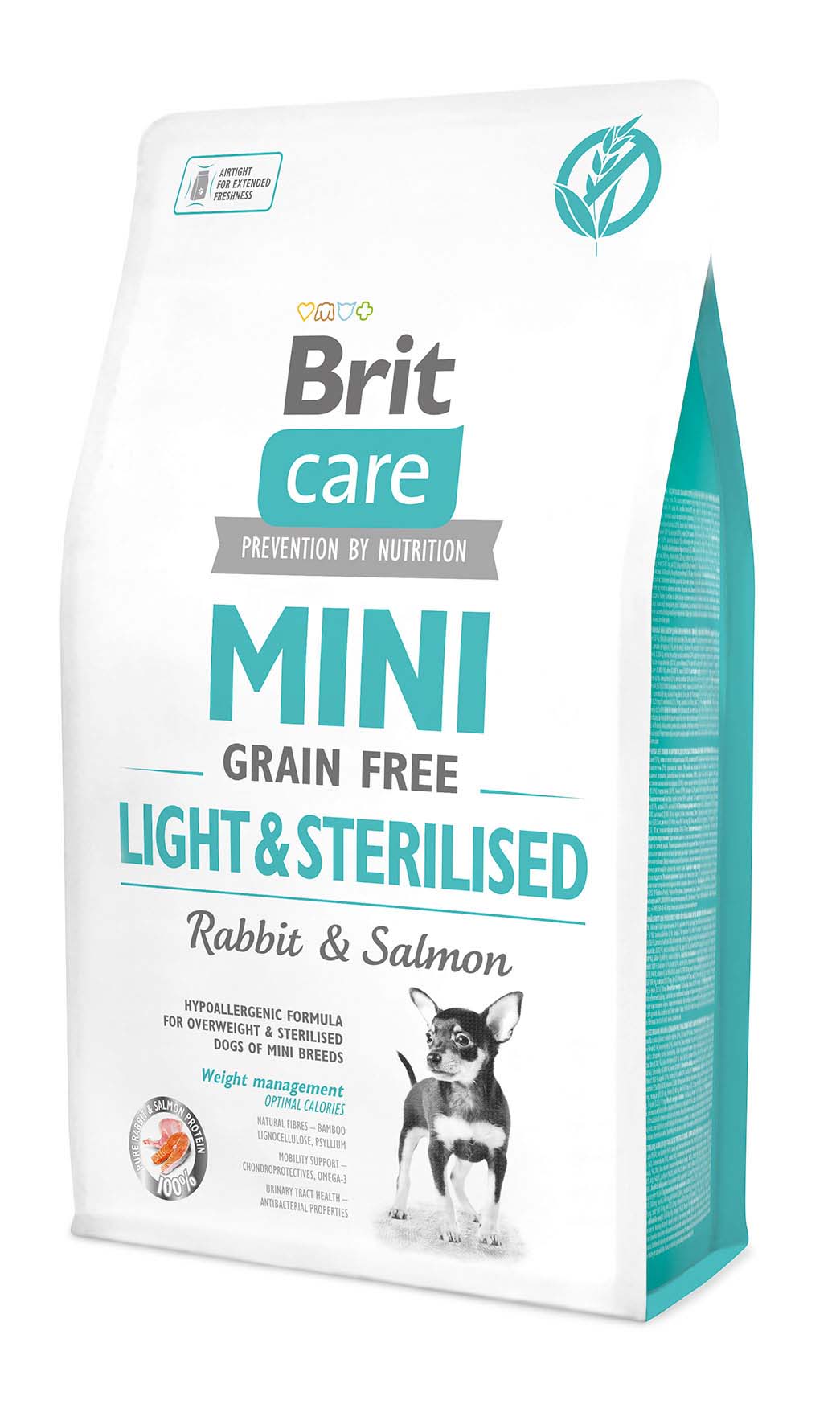 BRIT CARE MINI Light & Sterilized Kunic i Losos, bez zitarica 
