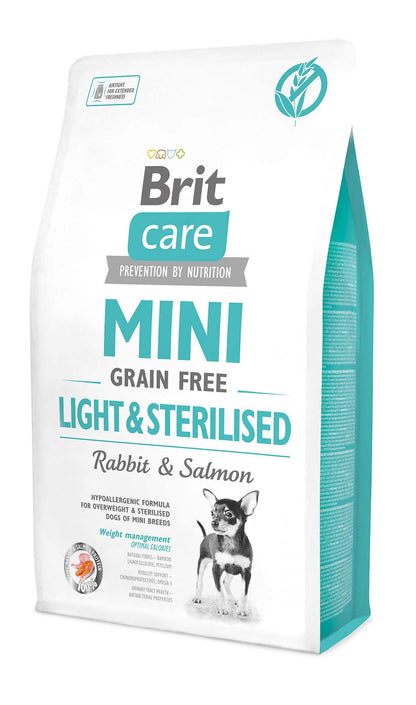 BRIT CARE MINI Light & Sterilized Kunic i Losos, bez zitarica 