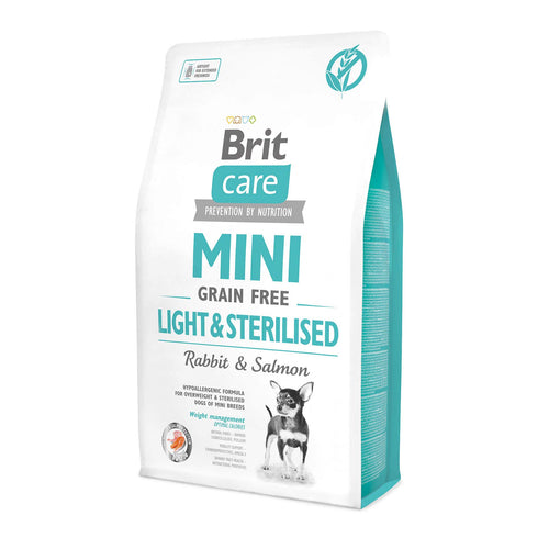 BRIT CARE MINI Light & Sterilized Kunic i Losos, bez zitarica 