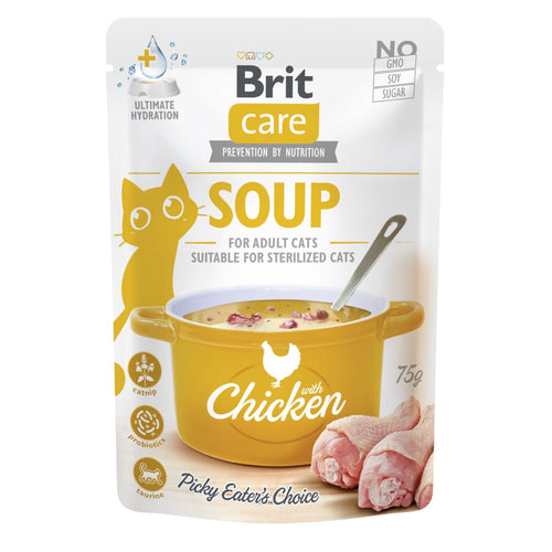 BRIT CARE Soup, juha za macke, s piletinom i catnipom, bez zitarica, 75g