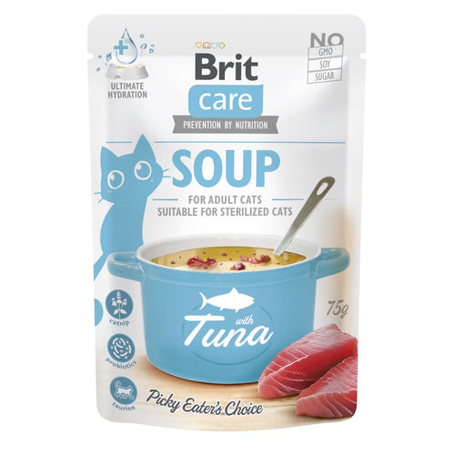 BRIT CARE Soup, juha za macke, s tunjevinom i catnipom, bez zitarica, 75g