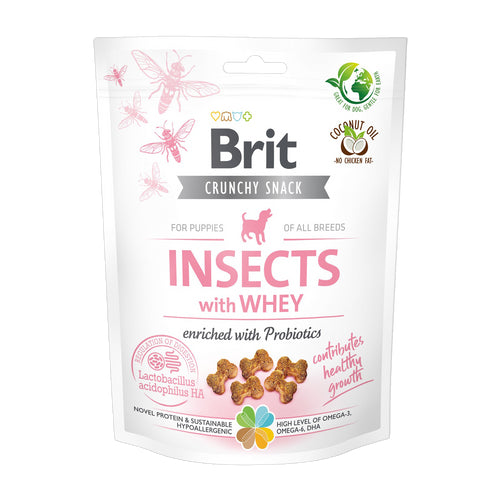 BRIT Crunchy PUPPY, poslastica, insekti sa sirutkom, s probioticima, 200 g