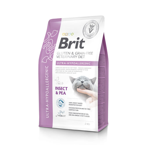 BRIT GF VD Cat Ultra-Hypoallergenic, kod intolerancija na hranu, 2 kg