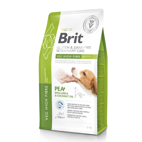 BRIT GF VD Dog Veg High Fibre, za prekomjernu tezinu, 2 kg