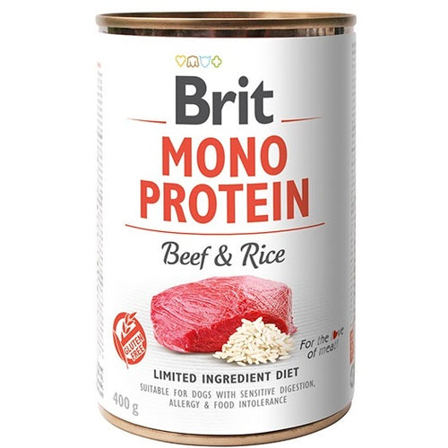 BRIT Mono Protein, govedina s rizom, bez glutena, 400g