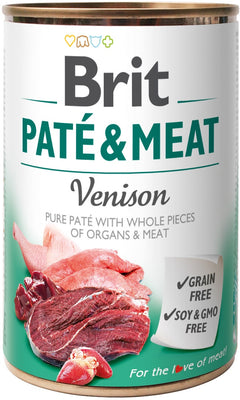 BRIT Pate & Meat, divljac, paseta i komadici mesa, bez zitarica, 400g