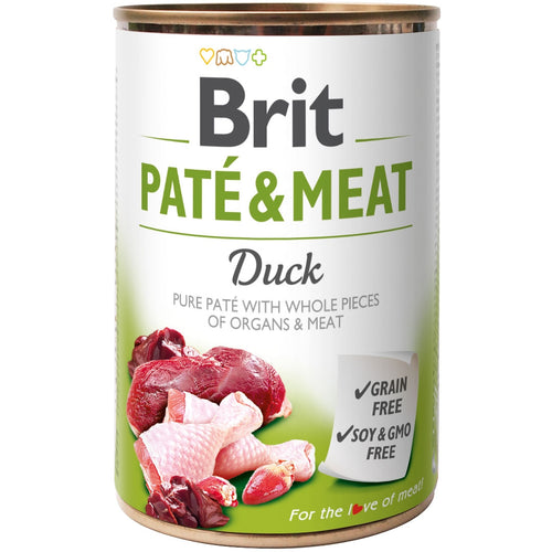 BRIT Pate & Meat, pacetina, paseta i komadici mesa, bez zitarica, 400g