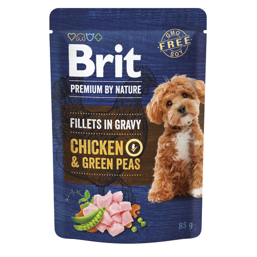 BRIT PREMIUM by Nature Dog, fileti s piletinom i graskom u umaku, 85g