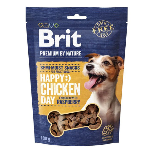 BRIT PREMIUM by Nature Happy Snack, s piletinom i malinom, 180g
