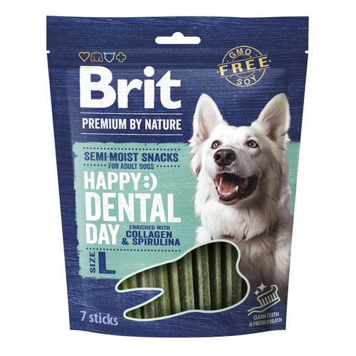 BRIT PREMIUM by Nature Happy Snack Dental, s kolagenom i spirulinom, L, 250g