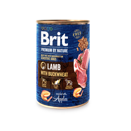 BRIT PREMIUM By Nature janjetina s heljdom, mesna pasteta, 400g