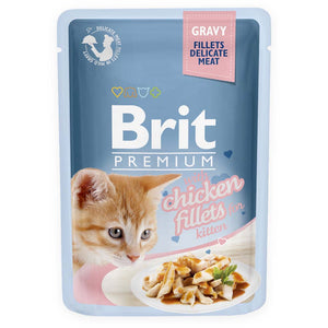 BRIT PREMIUM Fileti u umaku KITTEN, s piletinom, 85 g